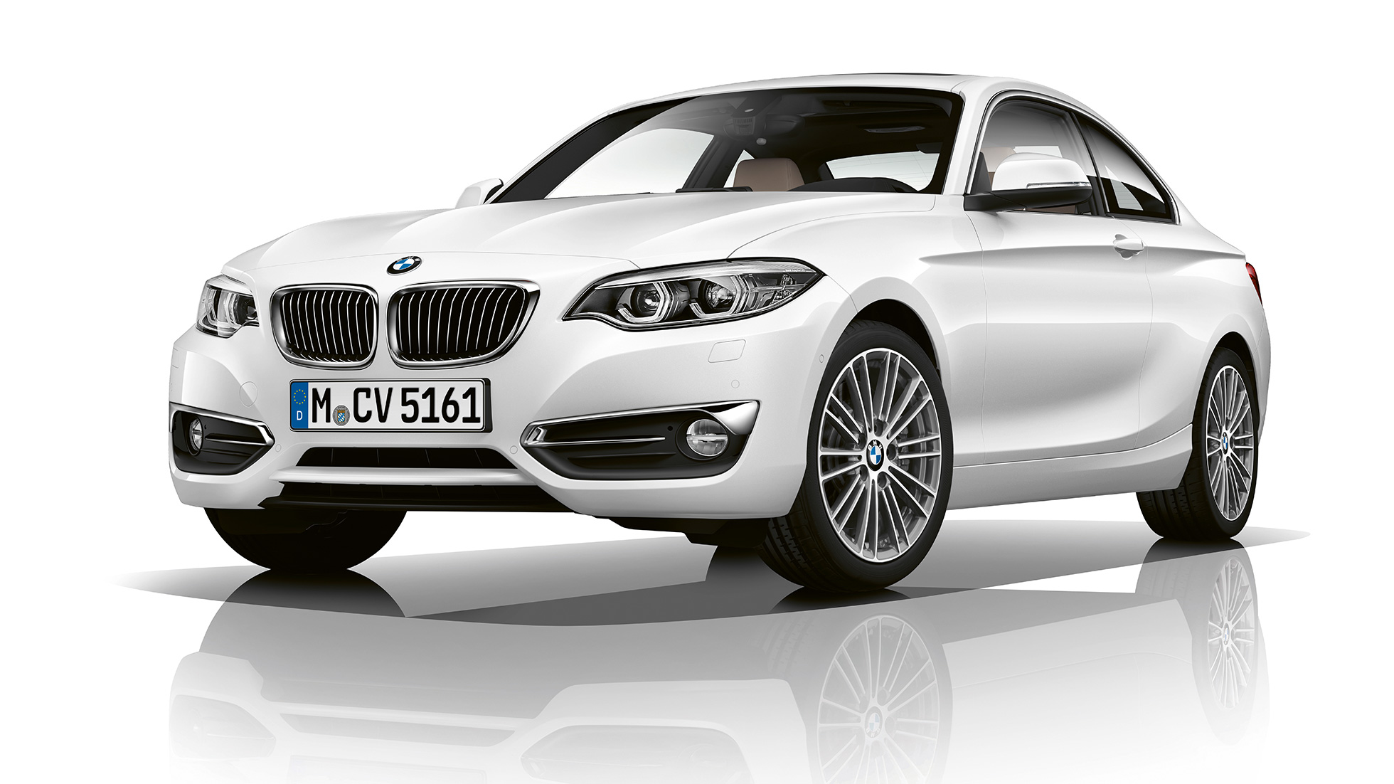 BMW 2 Series Coupé, Model Luxury Line three-quarter front shot BMW 2 Series Coupé, Model Luxury Line three-quarter front shot