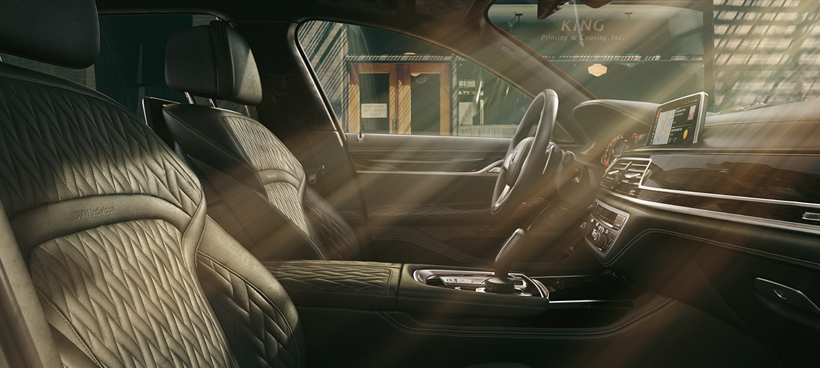 BMW 7 Series Sedan G11 G12 full-leather upholstery BMW 7 Series Sedan G11 G12 interior full-leather upholstery Merino Black