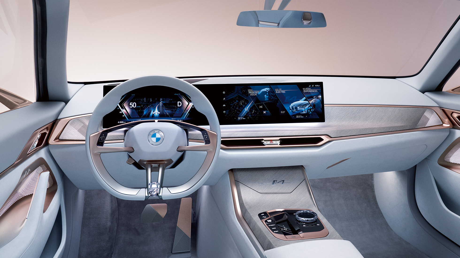 Interior 1 BMW Concept i4 2020 G26 Interior 1 BMW Concept i4 2020 G26 Electric car fully electric BMW Gran Coupé