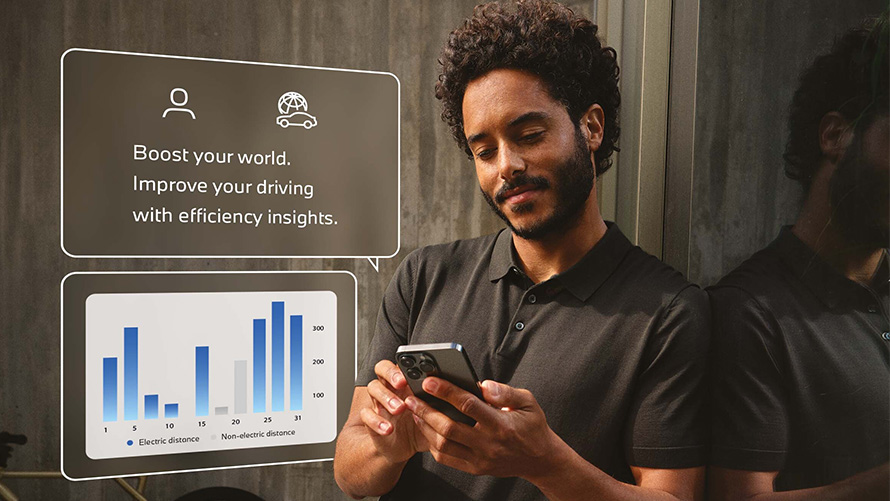 My BMW App BMW Sustainability  BMW Sustainability My BMW App man with smartphone in his hand