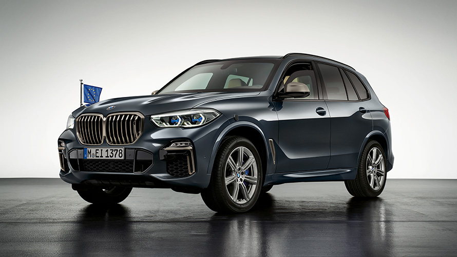 BMW Protection Vehicles BMW customised protection BMW Protection Vehicles BMW customised protection BMW flag of the EU